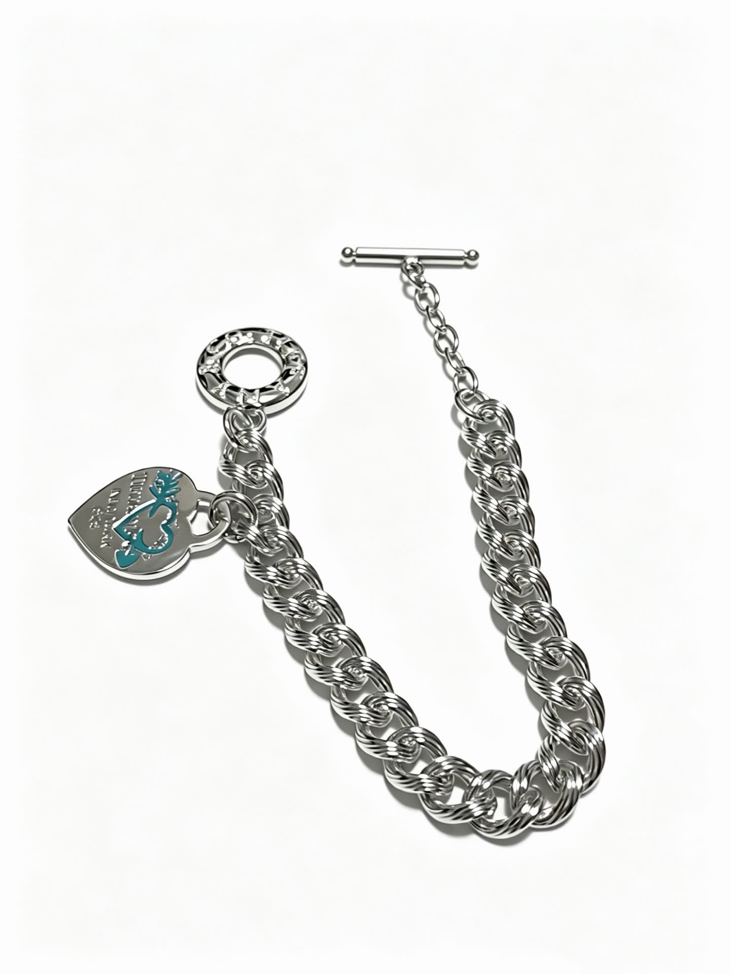 Tiffany & Co. Sterling Silver Heart Tag Bracelet